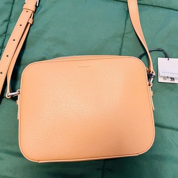 All Saints Tan Crossbody Camera Bag with Zipper Closure - Picture 4 of 6